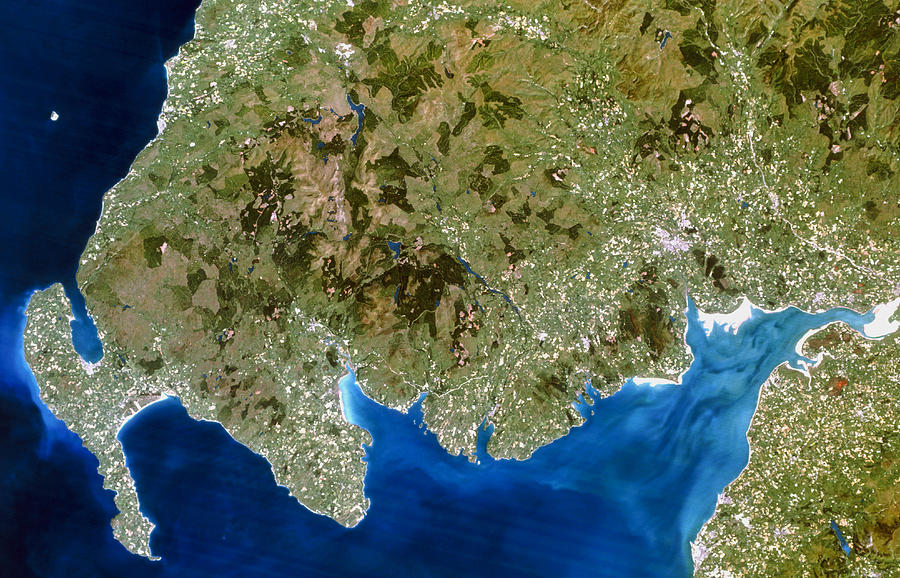 True-colour Satellite Image Of Southwest Scotland by Planetobserver