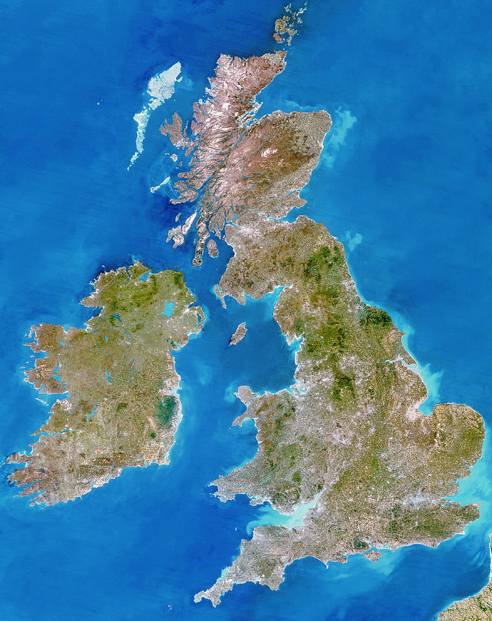 True-colour Satellite Image Of The British Isles Photograph by ...