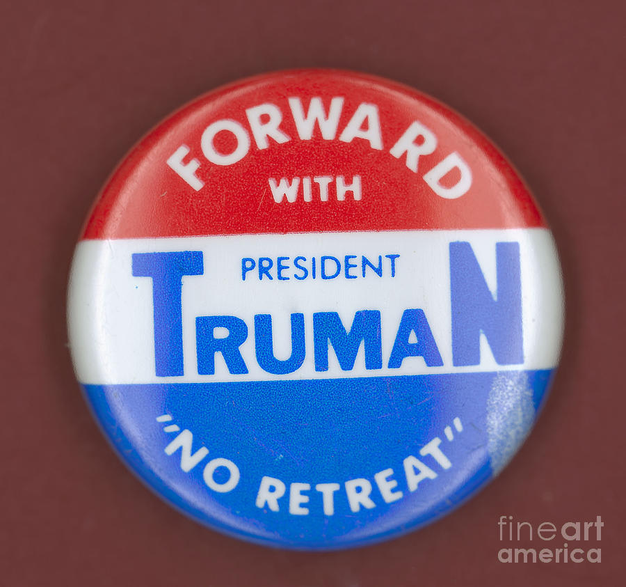 Truman Campaign Button Photograph by Granger