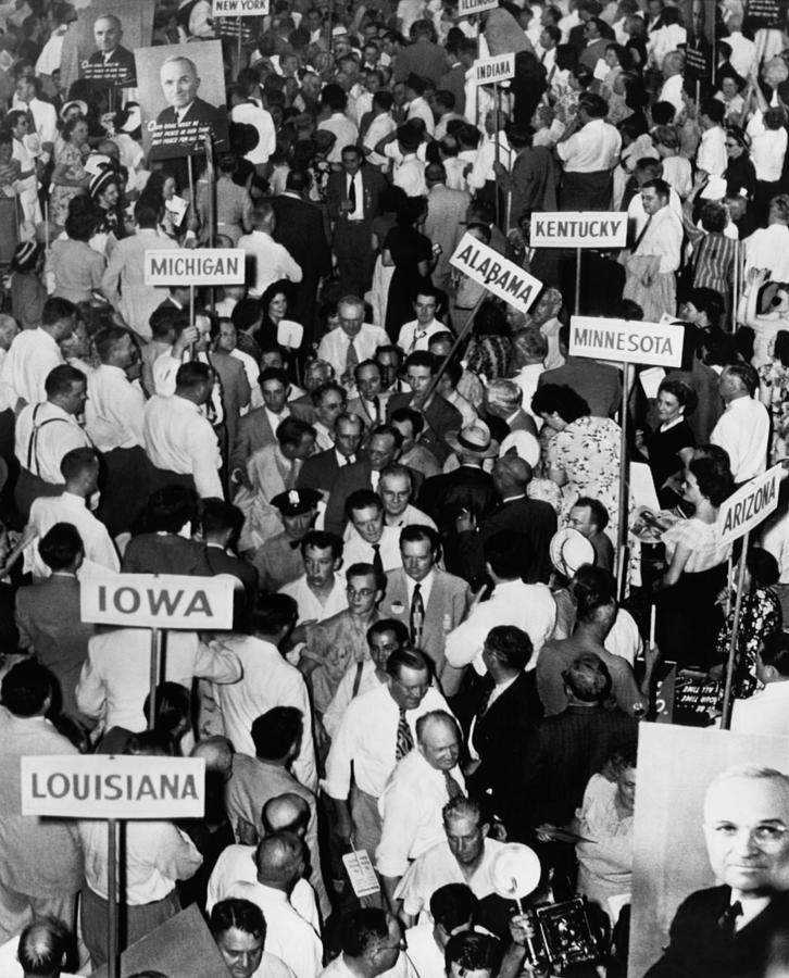 Philadelphia Photograph - Truman Presidency. Alabama Delegates by Everett