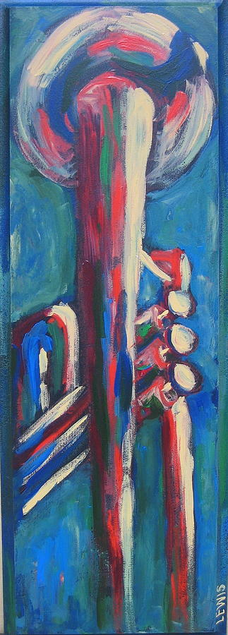 Trumpet Painting by Ellen Lewis