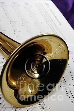 Music Photograph - Trumpet by Mary Lindsay