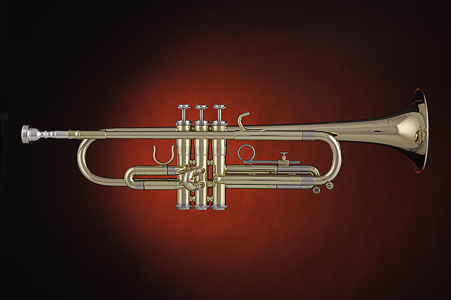 Trumpet Red Spotlight  Photograph by M K Miller