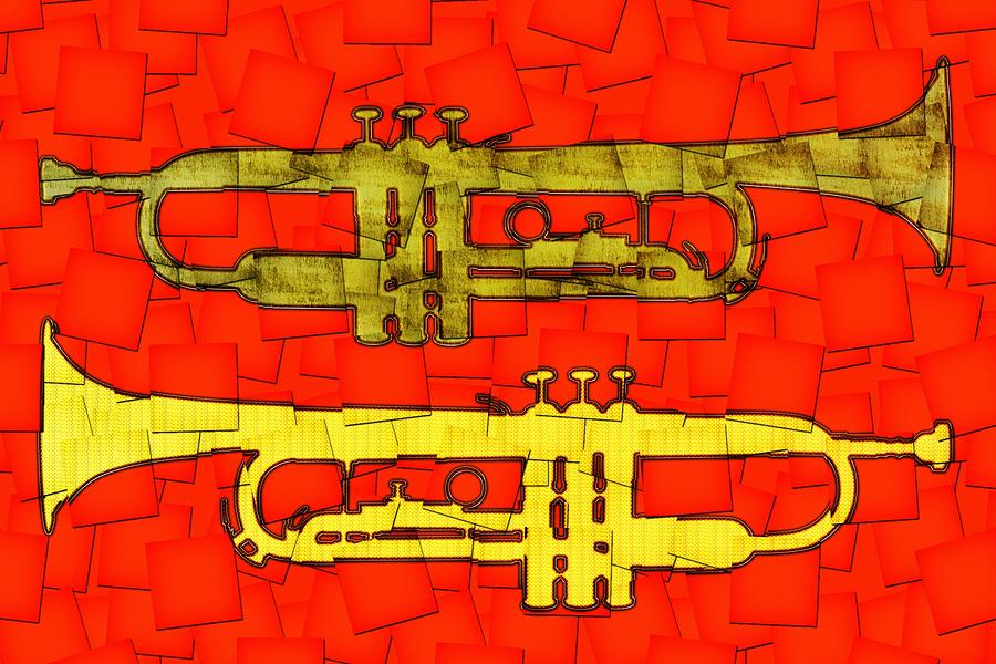 Trumpets Digital Art by David G Paul
