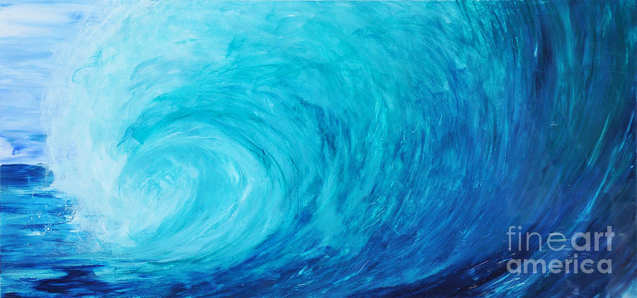 Wave Painting - Tubnel by Shelley Myers