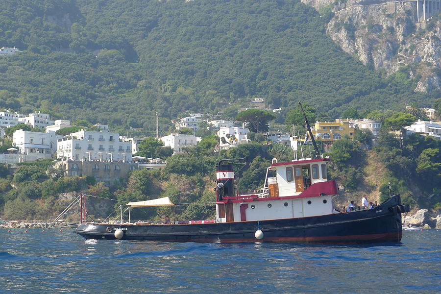 Tugboat in Capri Photograph by Nora Boghossian