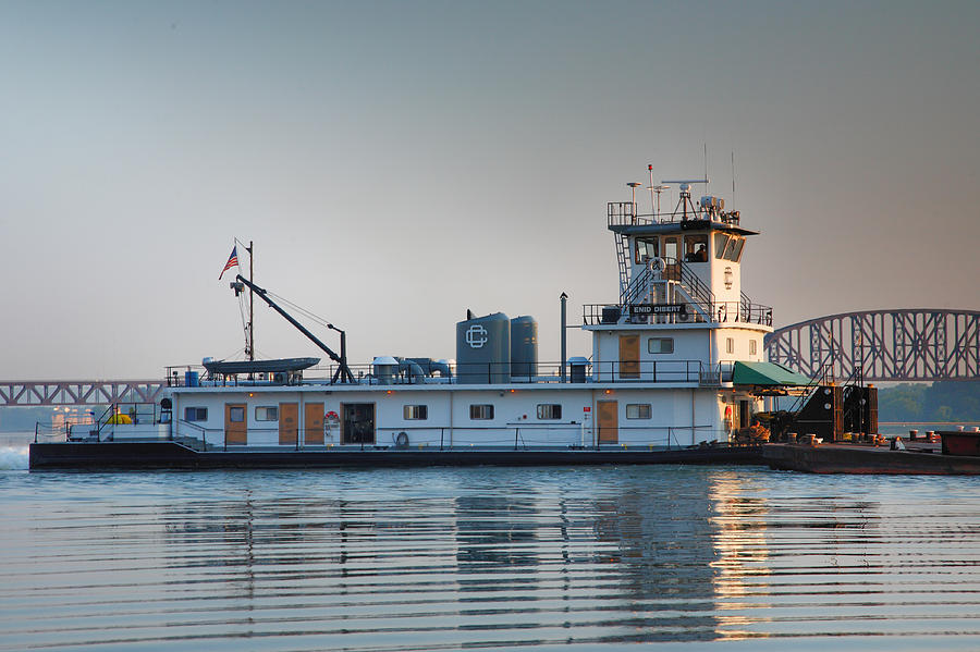 Tugboat On The Ohio I Photograph by Steven Ainsworth