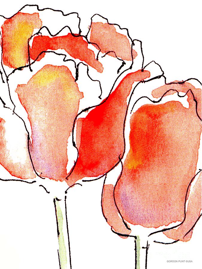 Tulip-Abstract-Paintings-1 Painting by Gordon Punt