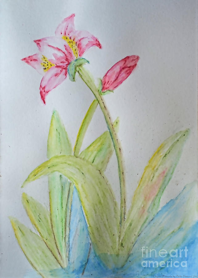 Tulip Duo II Painting by Debbie Portwood