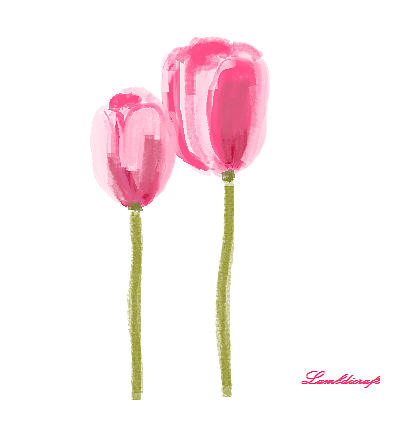 Nature Drawing - Tulip by Watcharee Suebkhajorn