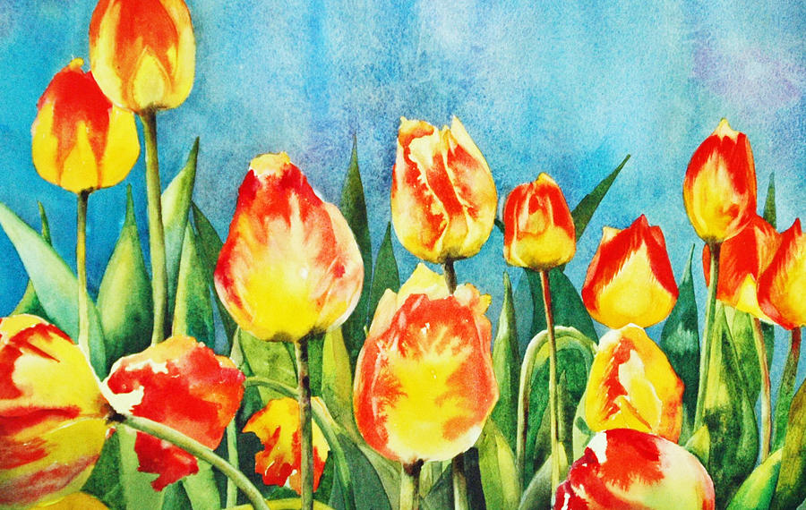 Tulips Painting by Diane Fujimoto