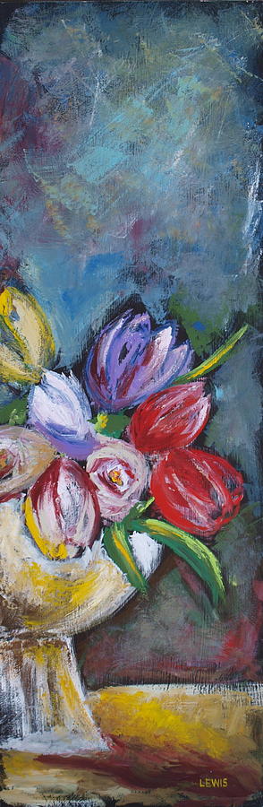 Tulips Painting by Ellen Lewis