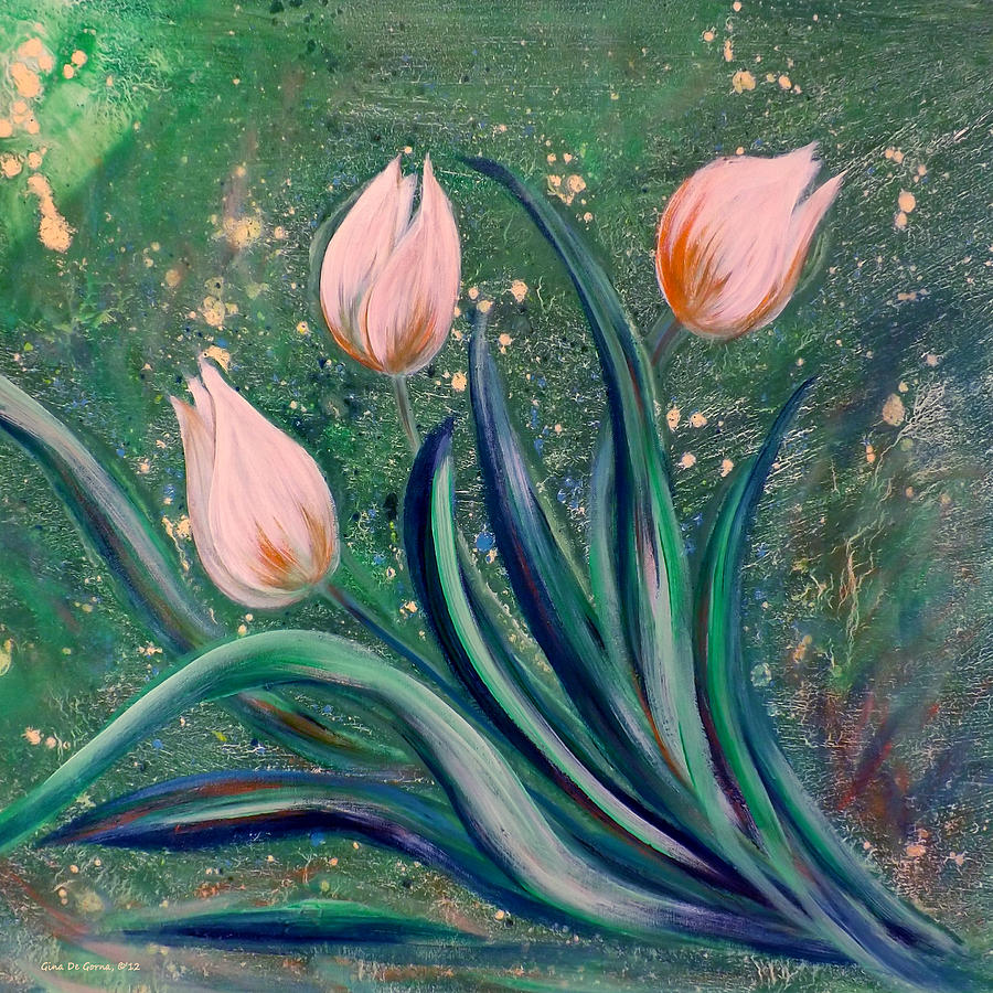 Tulips Painting by Gina De Gorna