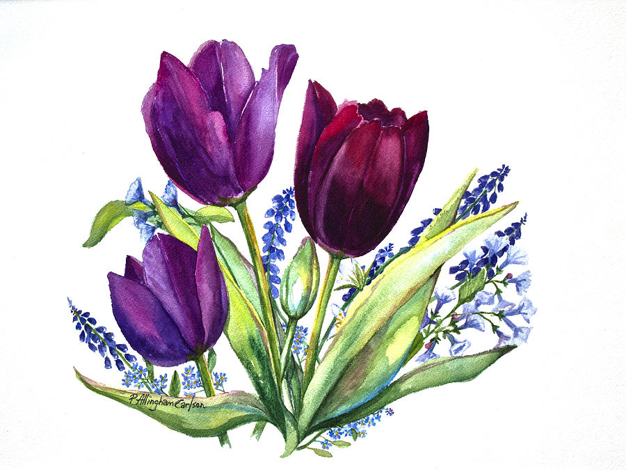 Tulips Painting by Patricia Allingham Carlson
