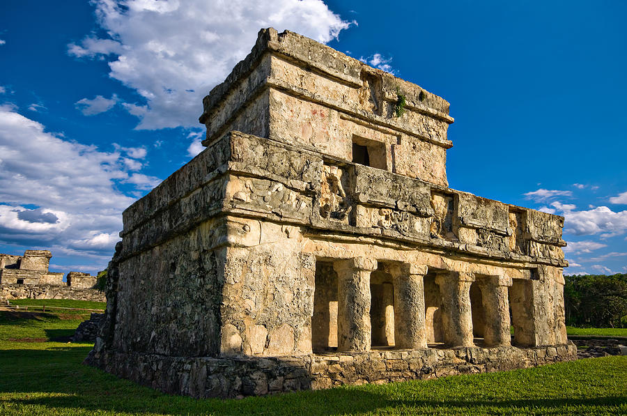 Mayan Photograph - Tulum Temple by Meirion Matthias