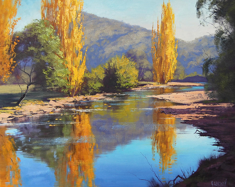 Fall Painting - Tumut River Gold by Graham Gercken