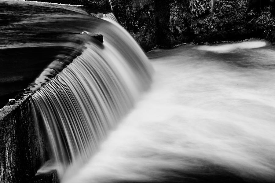 Tumwater Falls in BW Photograph by Joseph Urbaszewski