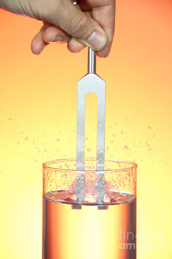 Tuning Fork In Water Photograph by Photo Researchers Inc