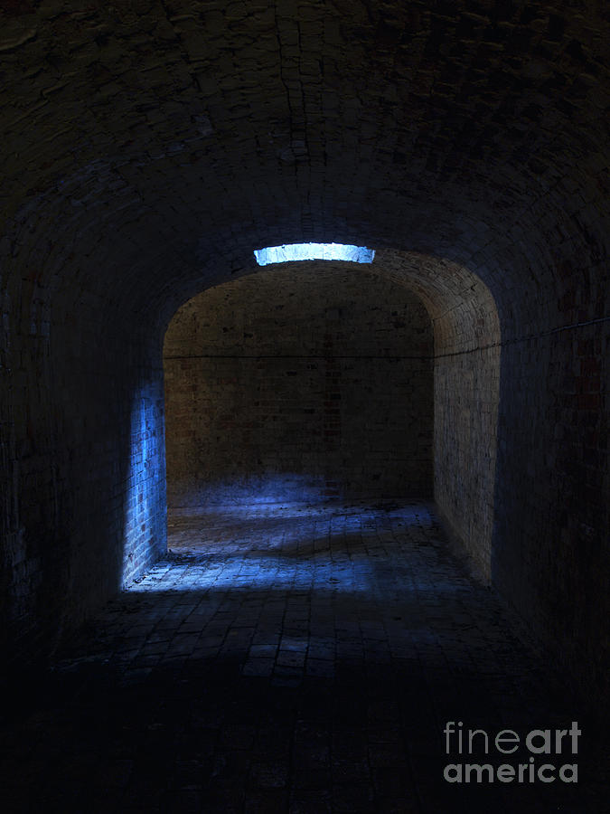 Tunnel in blue Photograph by Steev Stamford