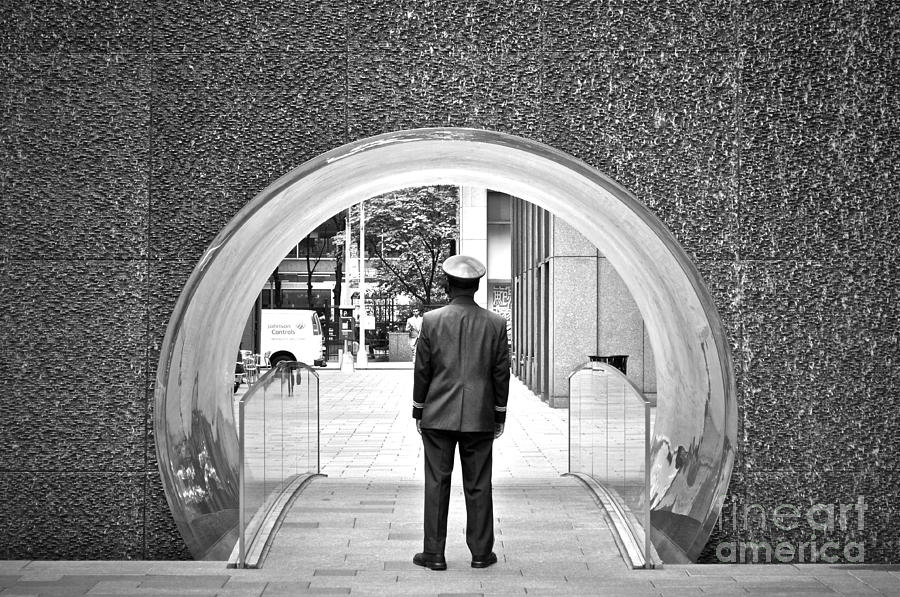 Black And White Photograph - Tunnel Man by Gwyn Newcombe