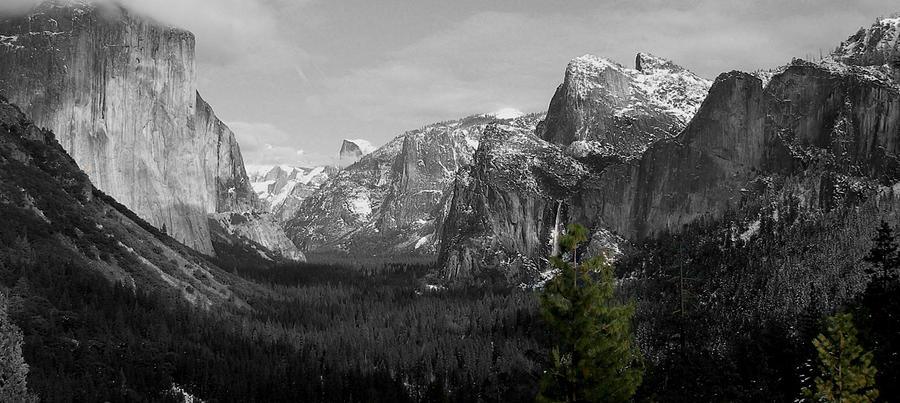 Tunnel View Selective Color Photograph by Travis Day