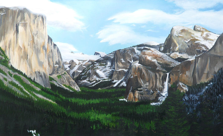 Tunnel View Painting by Travis Day
