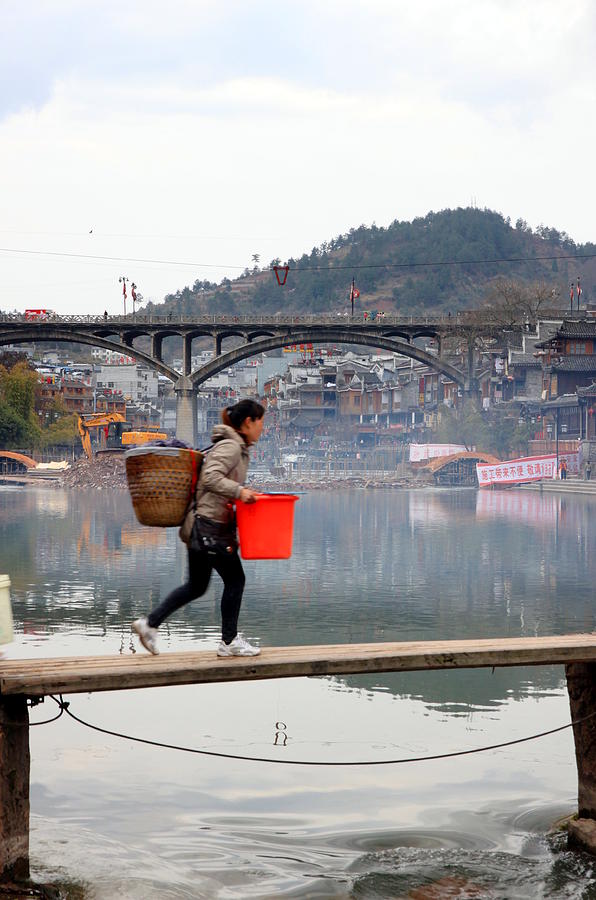 Phoenix Photograph - Tuojiang River in Fenghuang by Valentino Visentini