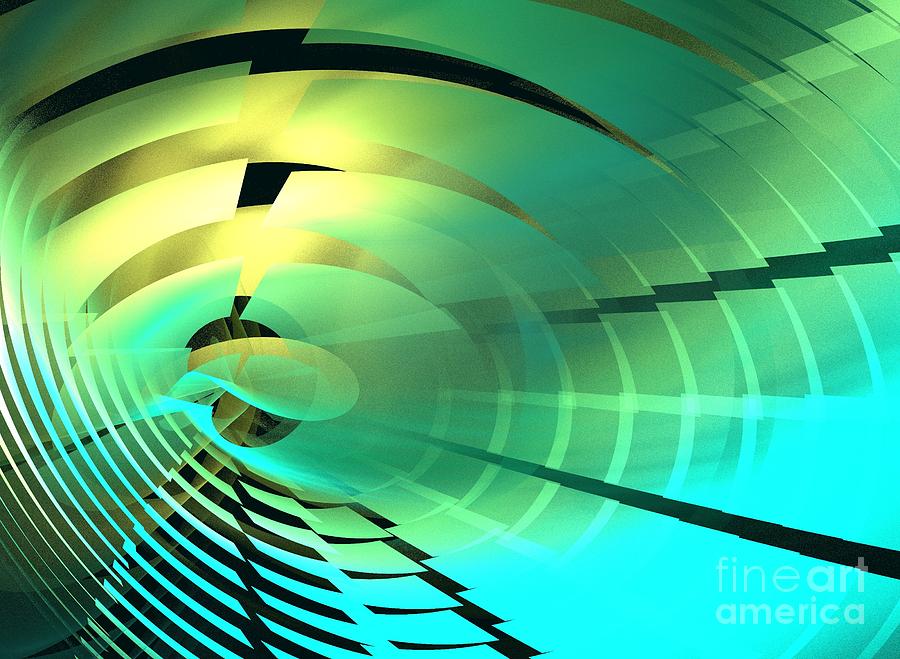 Abstract Digital Art - Turbine by Kim Sy Ok