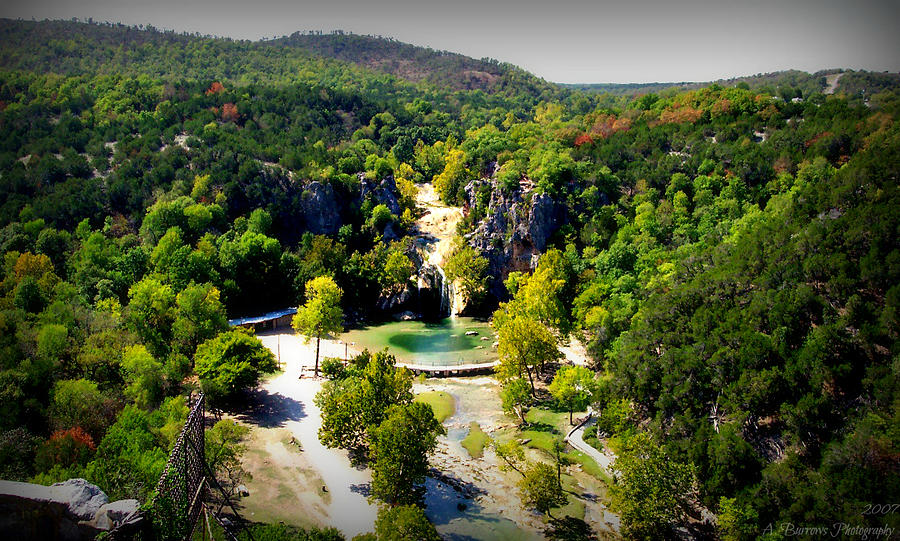 Turner Falls Early Autumn Photograph by Aaron Burrows