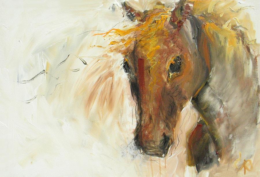 Horse Painting - Turning 2 by Elizabeth Parashis