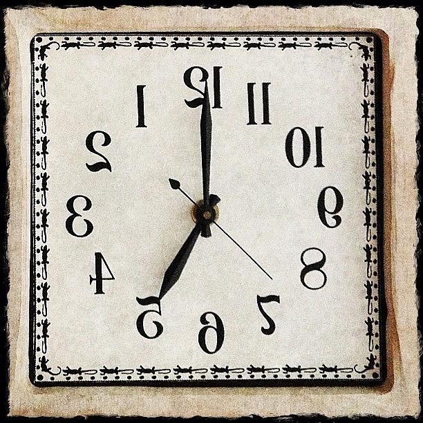 Clock Photograph - Turning Back Time. Photo A Day Contest by Polly Rhodes