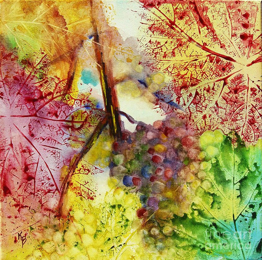 Turning Leaves Painting by Karen Fleschler