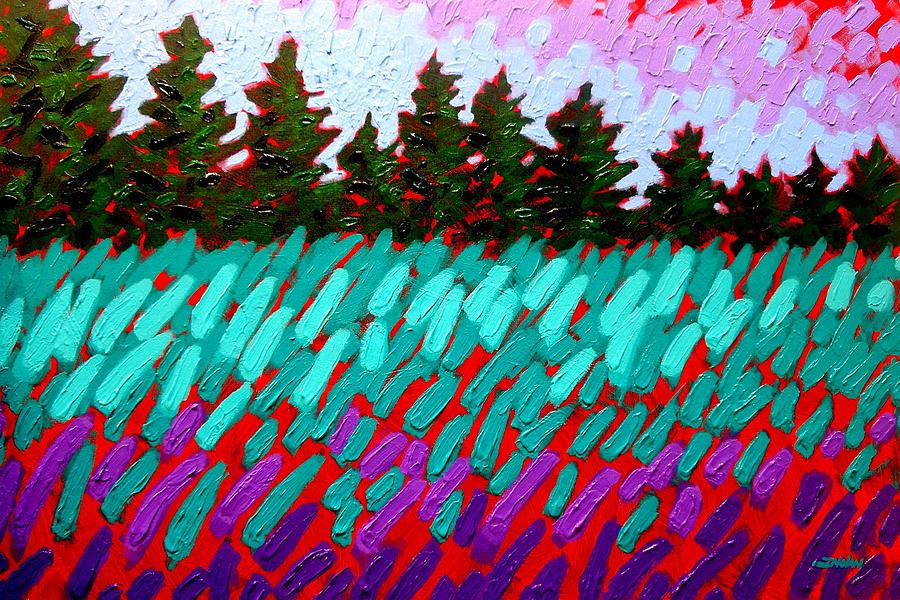 Tree Painting - Turquoise Field by John  Nolan
