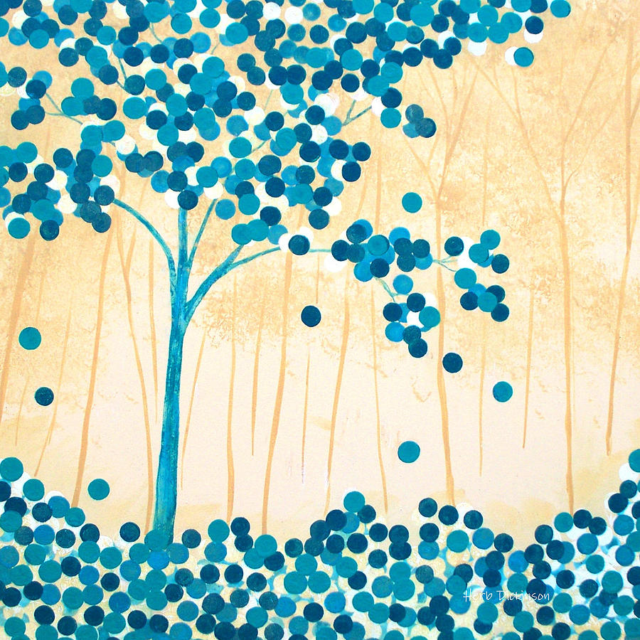 Turquoise Forest II Painting by Herb Dickinson