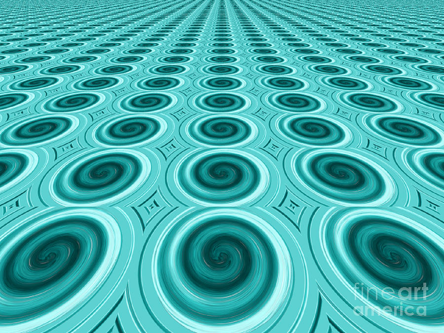 Turquoise Swirls Photograph
