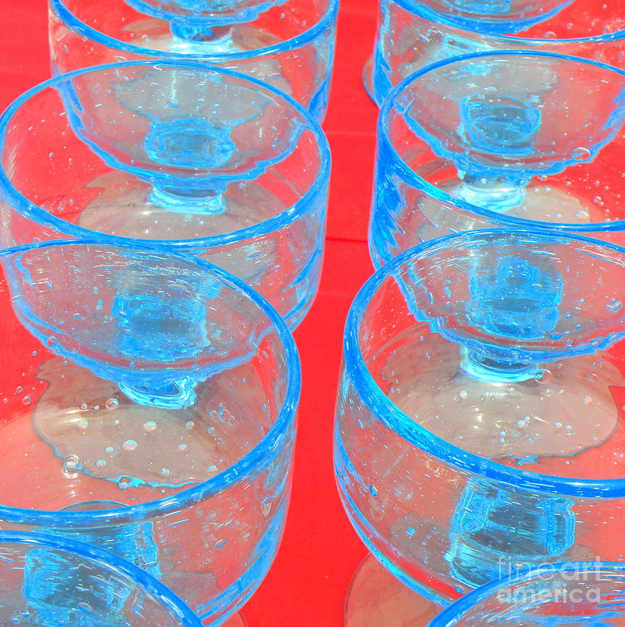 Turquoise Wine Glasses Photograph by Lainie Wrightson