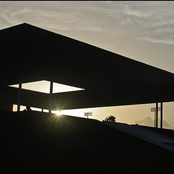 Sunset Photograph - Turrell Skyspace At Rice, With by Victoria Haas