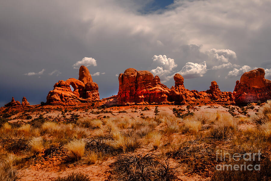 Turret Arch and Storm Clouds Photograph by Robert Bales