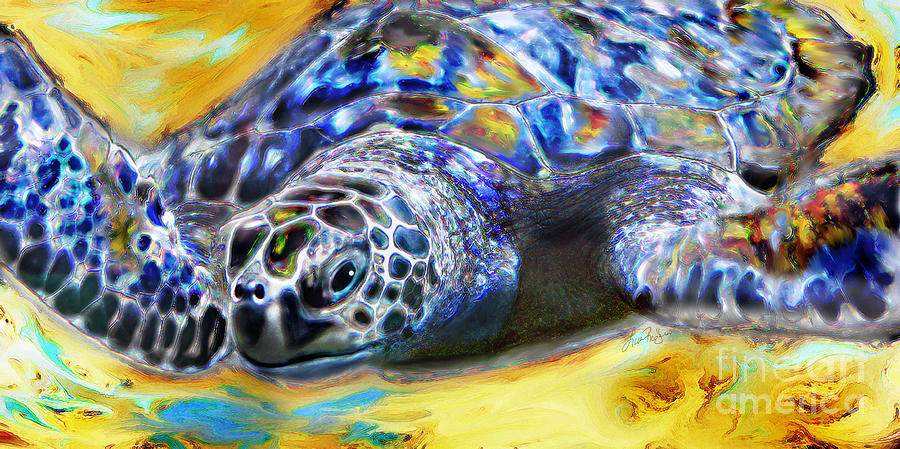 Turtle Digital Art by Lisa Redfern