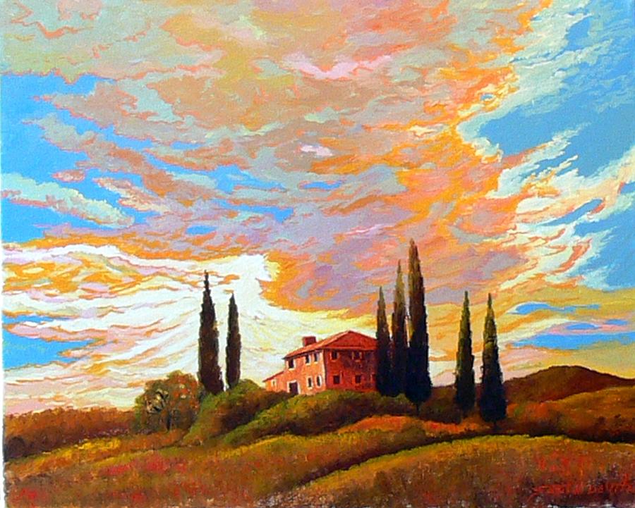 Tuscan Sky Painting by Santo De Vita