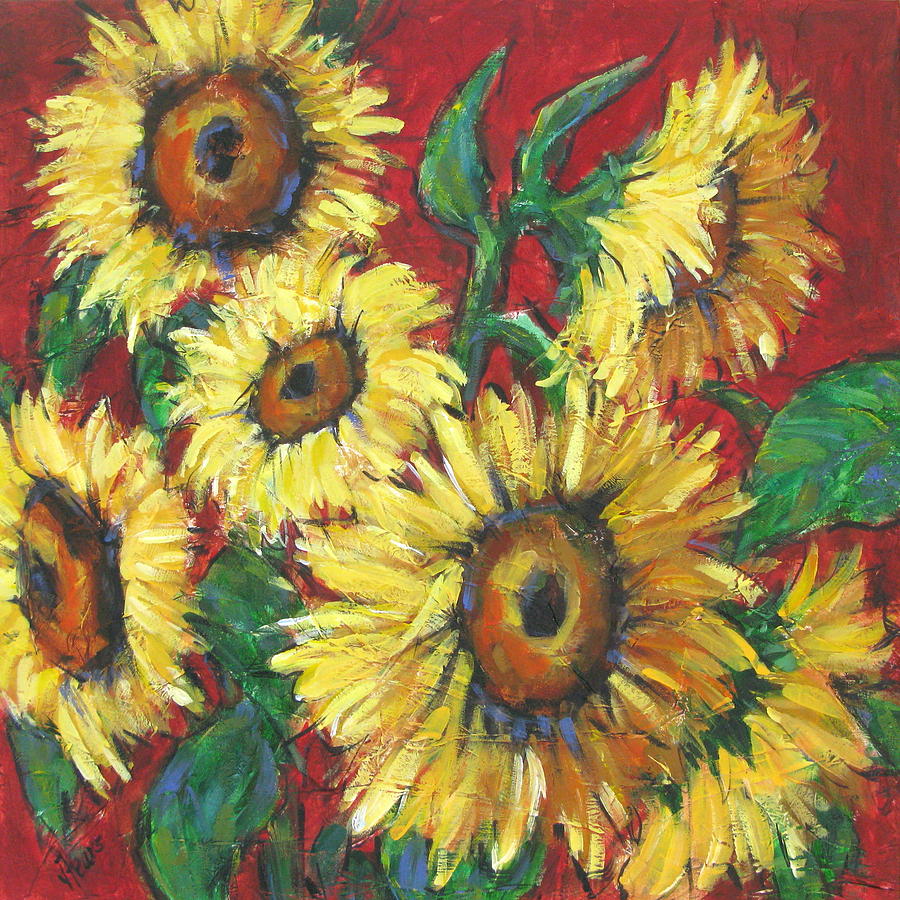 Tuscan Sunflowers Painting by Vickie Fears - Tuscan Sunflowers Fine Art ...