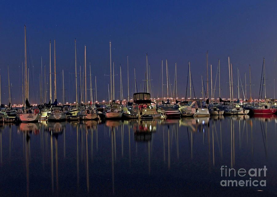 Twilight at the Marina by the Lift Bridge Photograph by Inspired Nature Photography Fine Art Photography