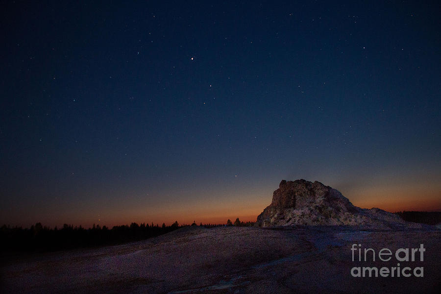 Twilight at White Dome Geyser Photograph by Katie LaSalle-Lowery