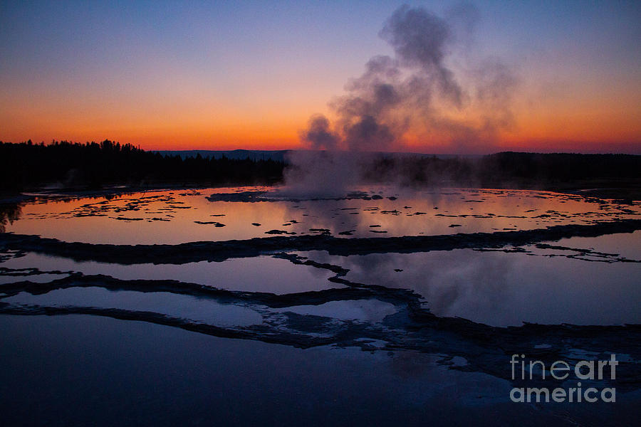 Twilight Eruption of Great Fountain Geyser 5 Photograph by Katie LaSalle-Lowery