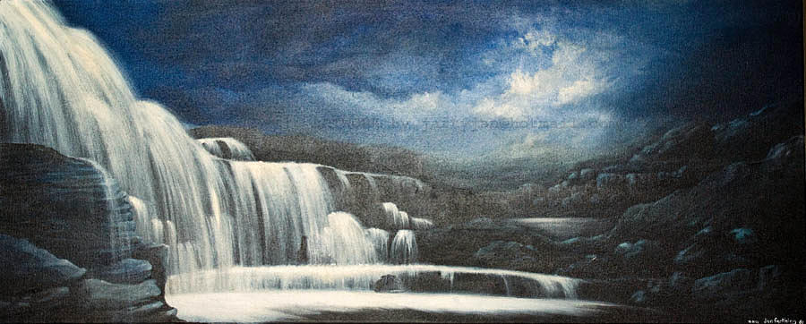 Nature Painting - Twilight Falls by Jan Farthing