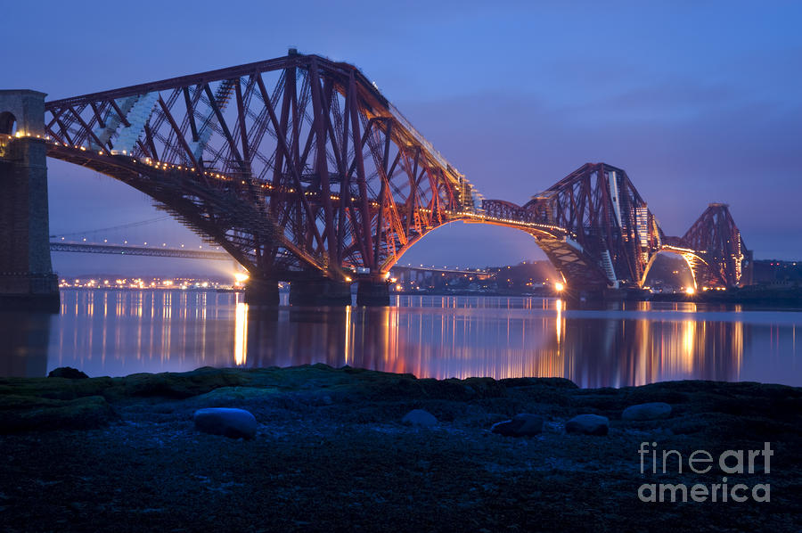 Twilight Forth Bridge Edinburgh Photograph by Donald Davis