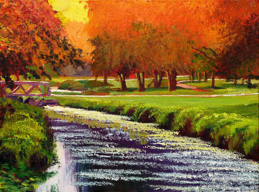 Nature Painting - Twilight Golf II by David Lloyd Glover