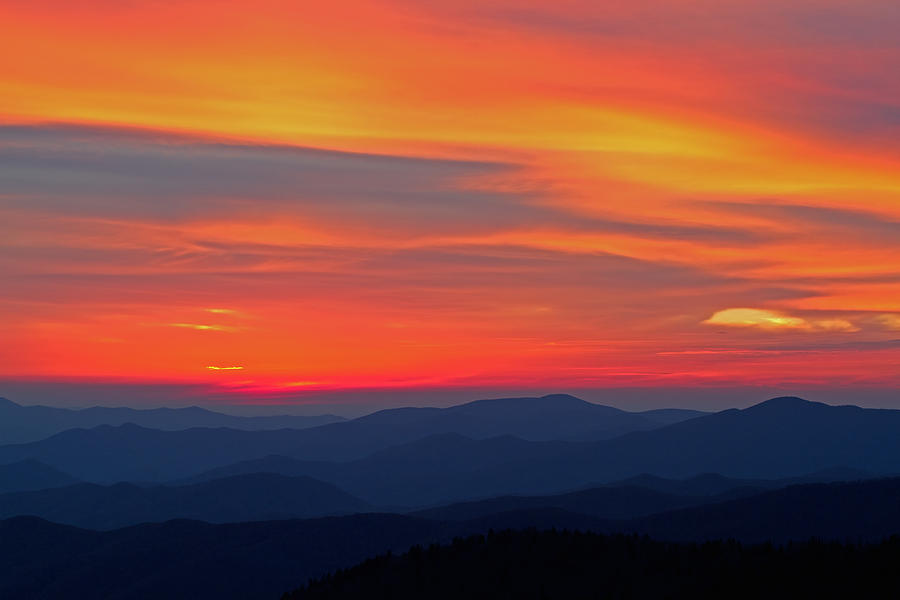 Twilight Great Smoky Mountains Photograph by Dean Pennala - Fine Art ...