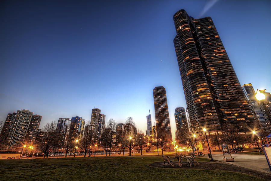 Twilight in Chicago Photograph by Brad Granger