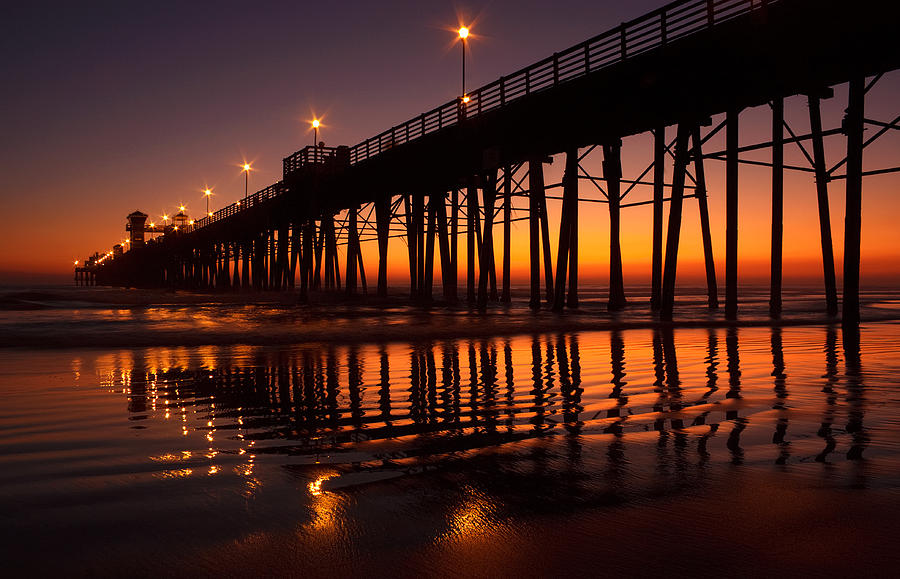 Sunset Photograph - Twilight Night Lights by Donna Pagakis